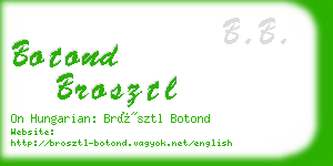 botond brosztl business card